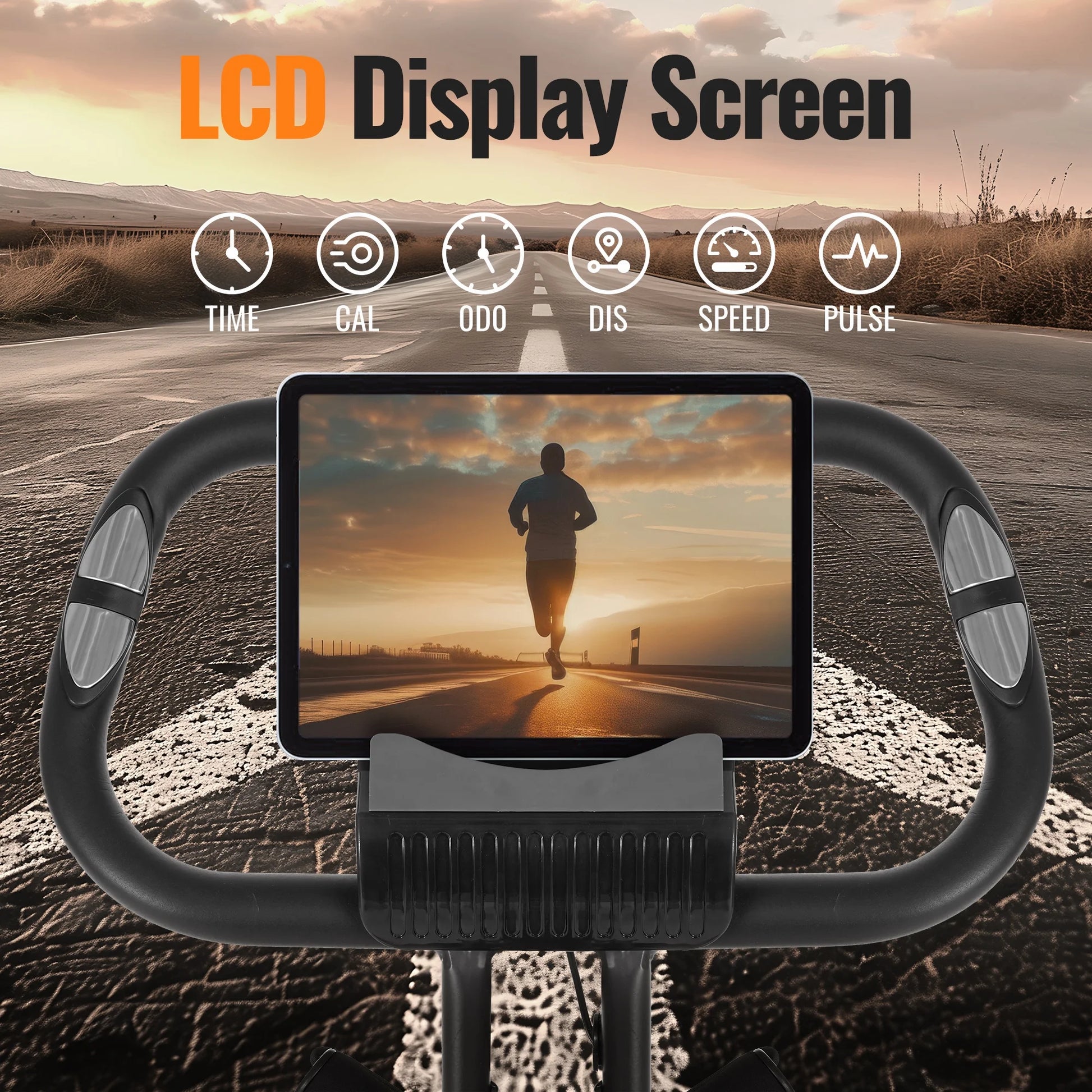 3 in 1 Exercise Bike Quiet Folding Magnetic Stationary Exercise Bikes with Arm Resistance Bands Home Workout Use